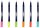 Tombow Fudenosuke Neon Brush-Pens farbsortiert, 1 Set