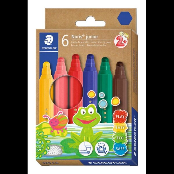 STAEDTLER Noris® junior 329 Filzstifte farbsortiert, 6 St.