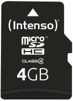 Intenso Speicherkarte microSDHC-Card Class 4, 4 GB, 1 St.