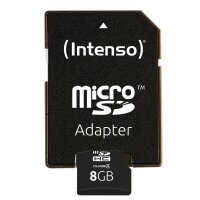 Intenso Speicherkarte microSDHC-Card Class 4, 8 GB, 1 St.