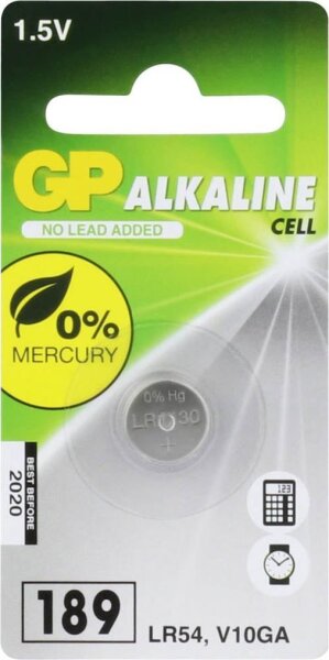 GP Knopfzelle V 10 GA/LR54 Alkali-Mangan 1,5 V, 1 St.