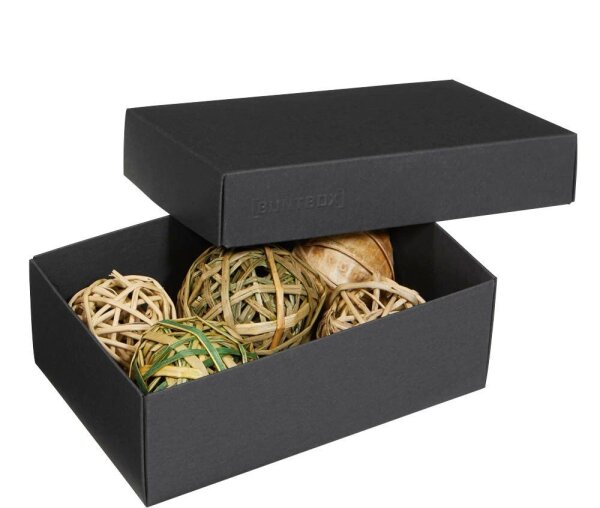 3 BUNTBOX M Geschenkboxen 1,1 l schwarz 17,0 x 11,0 x 6,0 cm