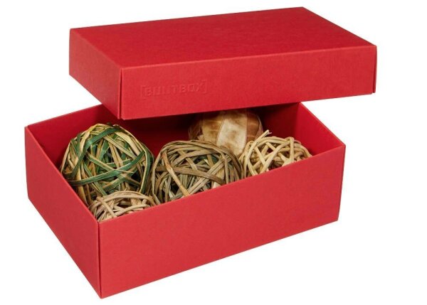 3 BUNTBOX M Geschenkboxen 1,1 l rot 17,0 x 11,0 x 6,0 cm