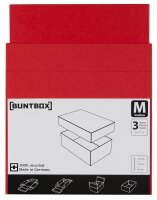 3 BUNTBOX M Geschenkboxen 1,1 l rot 17,0 x 11,0 x 6,0 cm