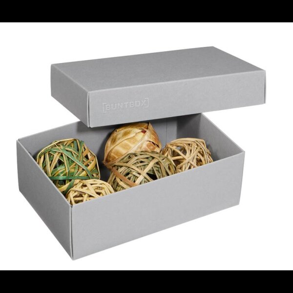 3 BUNTBOX M Geschenkboxen 1,1 l grau 17,0 x 11,0 x 6,0 cm