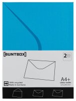 BUNTBOX Briefumschläge DIN C4 ohne Fenster blau Steckverschluss 2 St.