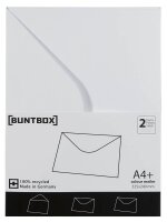 BUNTBOX Briefumschläge DIN C4 ohne Fenster weiß Steckverschluss 2 St.