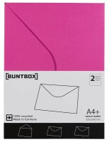 BUNTBOX Briefumschläge DIN C4 ohne Fenster pink Steckverschluss 2 St.