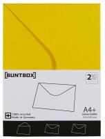 BUNTBOX Briefumschläge DIN C4 ohne Fenster gelb Steckverschluss 2 St.