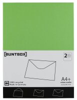 BUNTBOX Briefumschläge DIN C4 ohne Fenster grün Steckverschluss 2 St.