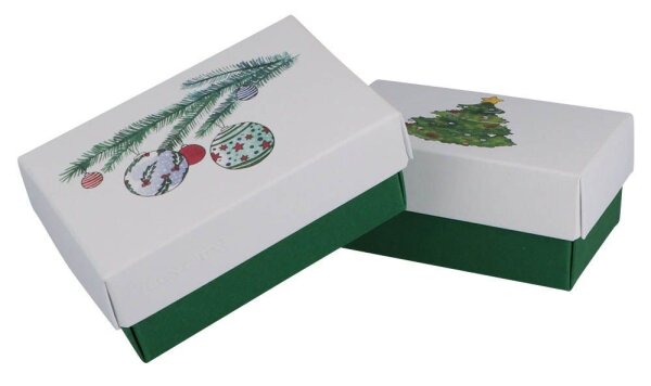 2 BUNTBOX Weihnachten L Geschenkboxen-Set weiß