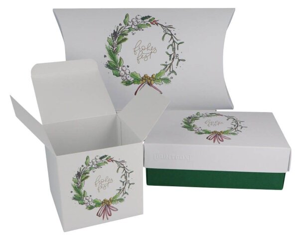 3 BUNTBOX Frohes Fest M Geschenkboxen-Set weiß