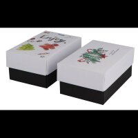 2 BUNTBOX Weihnachten L Geschenkboxen-Set weiß