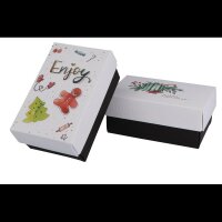 2 BUNTBOX Weihnachten L Geschenkboxen-Set weiß