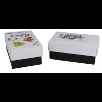 2 BUNTBOX Weihnachten L Geschenkboxen-Set weiß