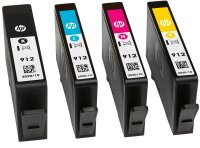 HP 912(6ZC74AE) schwarz, cyan, magenta, gelb Druckerpatronen, 4er-Set