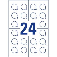 240 AVERY Zweckform Prüfplaketten L7804-10 weiß 30,0 x 30,0 mm