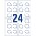 240 AVERY Zweckform Prüfplaketten L7804-10 weiß 30,0 x 30,0 mm