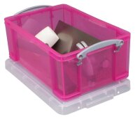 Really Useful Box Aufbewahrungsbox 9,0 l transparent, pink 39,5 x 25,5 x 15,5 cm, 1 St.