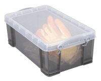Really Useful Box Aufbewahrungsbox 9,0 l transparent, grau 39,5 x 25,5 x 15,5 cm, 1 St.