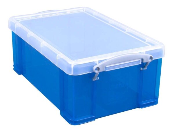 Really Useful Box Aufbewahrungsbox 9,0 l transparent, blau 39,5 x 25,5 x 15,5 cm, 1 St.