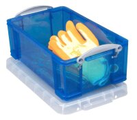 Really Useful Box Aufbewahrungsbox 9,0 l transparent, blau 39,5 x 25,5 x 15,5 cm, 1 St.