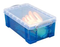 Really Useful Box Aufbewahrungsbox 9,0 l transparent, blau 39,5 x 25,5 x 15,5 cm, 1 St.