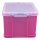 Really Useful Box Aufbewahrungsbox 35,0 l transparent, pink 48,0 x 39,0 x 31,0 cm, 1 St.