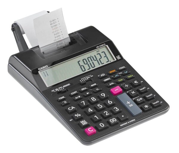 CASIO HR-150RCE Tischrechner druckend schwarz