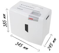 HSM shredstar S10 Aktenvernichter mit Streifenschnitt P-2, 6 mm, bis 10 Blatt, weiß