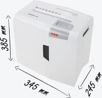 HSM shredstar X5 Aktenvernichter mit Partikelschnitt P-4, 4,5 x 30 mm, bis 5 Blatt, weiß