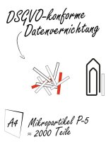 HSM shredstar X6pro Aktenvernichter mit Partikelschnitt P-5, 2 x 15 mm, bis 6 Blatt, weiß