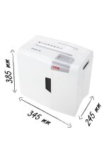 HSM shredstar X8 Aktenvernichter mit Partikelschnitt P-4, 4,5 x 30 mm, bis 8 Blatt, weiß