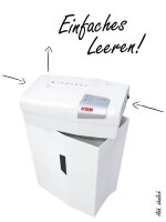 HSM shredstar X10 Aktenvernichter mit Partikelschnitt P-4, 4,5 x 30 mm, bis 10 Blatt, weiß