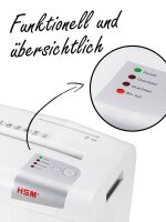 HSM shredstar X10 Aktenvernichter mit Partikelschnitt P-4, 4,5 x 30 mm, bis 10 Blatt, weiß