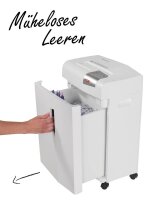 HSM shredstar X15 Aktenvernichter mit Partikelschnitt P-4, 4 x 37 mm, bis 15 Blatt, weiß