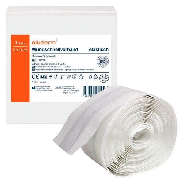 aluderm Pflaster aluderm®-aluplast 1009190 weiß 8,0 cm x 5,0 m, 1 St.