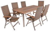 Garden Pleasure Sitzgruppe FLORENCE, silber Kunststoff,...
