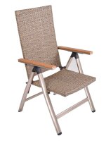 Garden Pleasure Sitzgruppe FLORENCE, silber Kunststoff, Metall, 7-teilig