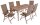 Garden Pleasure Sitzgruppe FLORENCE, silber Kunststoff, Metall, 7-teilig