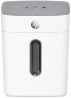 HP OneShred 8CC Aktenvernichter mit Partikelschnitt P-4, 5 x 18 mm, bis 8 Blatt, weiß