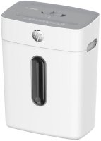 HP OneShred 8CC Aktenvernichter mit Partikelschnitt P-4, 5 x 18 mm, bis 8 Blatt, weiß