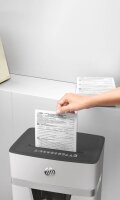 HP OneShred 15CC Aktenvernichter mit Partikelschnitt P-4, 4 x 35 mm, bis 15 Blatt, weiß