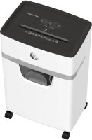 HP OneShred 10MC Aktenvernichter mit Partikelschnitt P-5, 2 x 15 mm, bis 10 Blatt, weiß