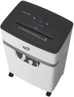 HP OneShred 10MC Aktenvernichter mit Partikelschnitt P-5, 2 x 15 mm, bis 10 Blatt, weiß