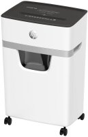 HP OneShred 10MC Aktenvernichter mit Partikelschnitt P-5, 2 x 15 mm, bis 10 Blatt, weiß