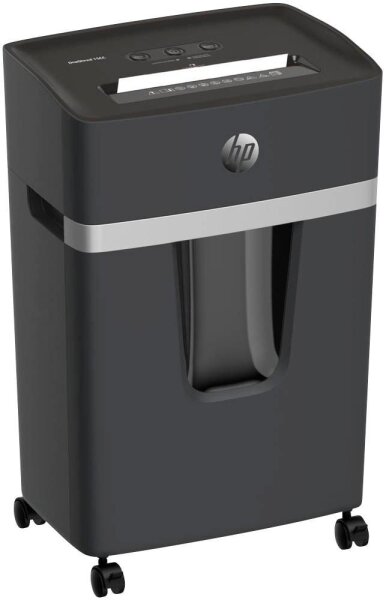 HP Pro Shredder 15CC Aktenvernichter mit Partikelschnitt P-4, 4 x 35 mm, bis 15 Blatt, schwarz