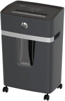 HP Pro Shredder 15CC Aktenvernichter mit Partikelschnitt P-4, 4 x 35 mm, bis 15 Blatt, schwarz