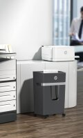 HP Pro Shredder 15CC Aktenvernichter mit Partikelschnitt P-4, 4 x 35 mm, bis 15 Blatt, schwarz