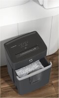 HP Pro Shredder 10MC Aktenvernichter mit Partikelschnitt P-5, 2 x 15 mm, bis 10 Blatt, schwarz